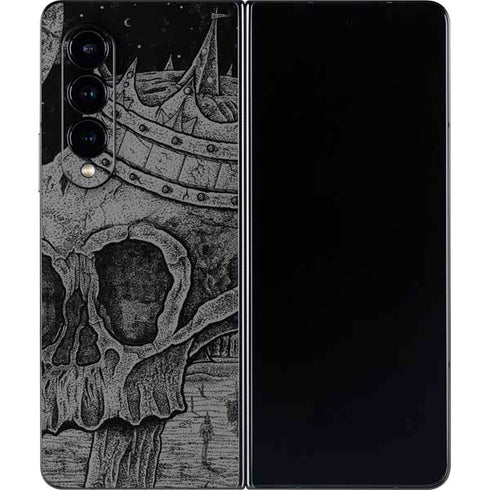 Alchemy Carta Skull Sketch Galaxy Z Fold4 5G Skin
